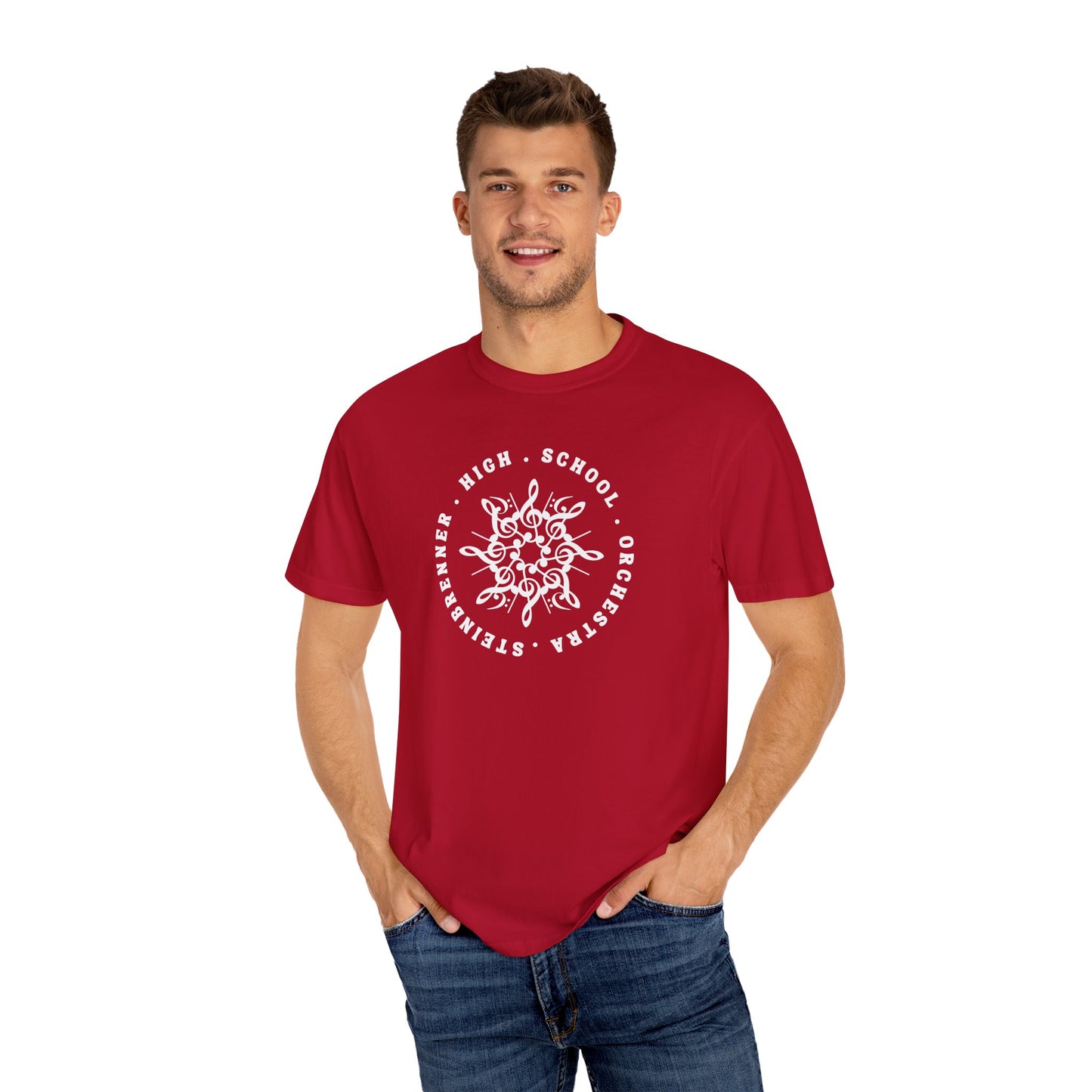 Steinbrenner High School Orchestra Holiday Unisex Garment-Dyed T-shirt
