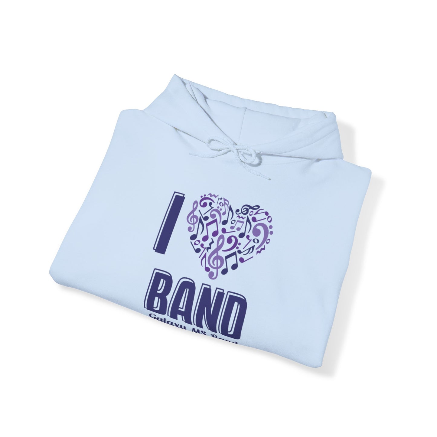 “I Heart Band” Unisex Heavy Blend™ Hooded Sweatshirt