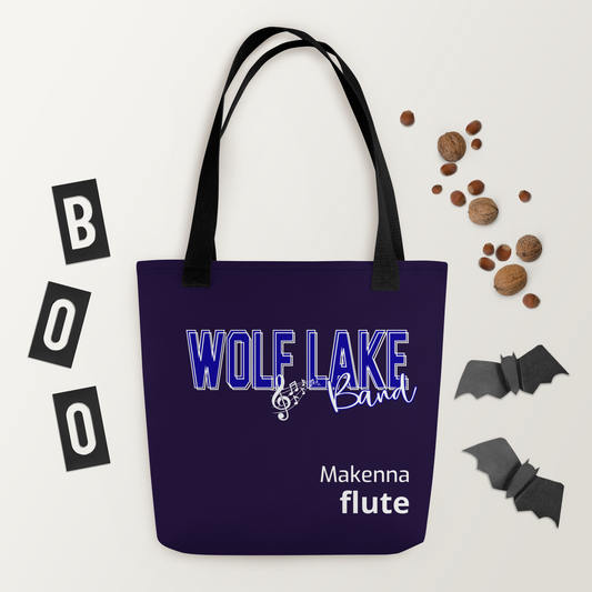 Wolf Lake Middle School Personalized Music Tote bag